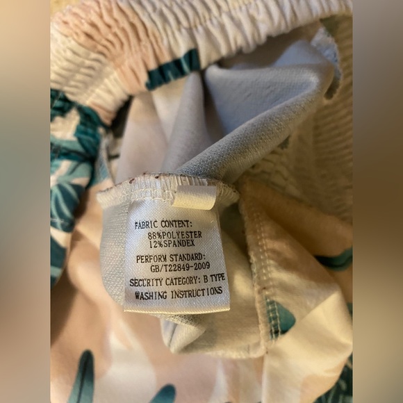 NWOT Strapless Romper Long Bell Pants size S floral design - Picture 6 of 7